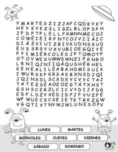 Dias De La Semana Spanish Puzzle Worksheets Image