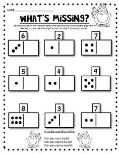 Domino Math Missing Addends Worksheets Image
