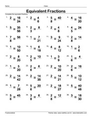 Equivalent Fractions Worksheets 6th Grade Image