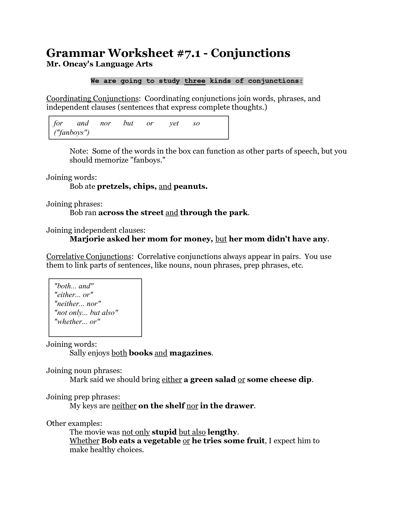 10-coordinating-conjunctions-worksheets-worksheeto