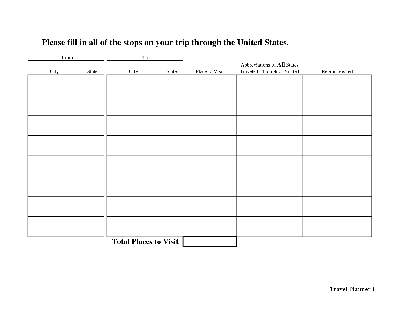 Free Printable States and Capitals Worksheets