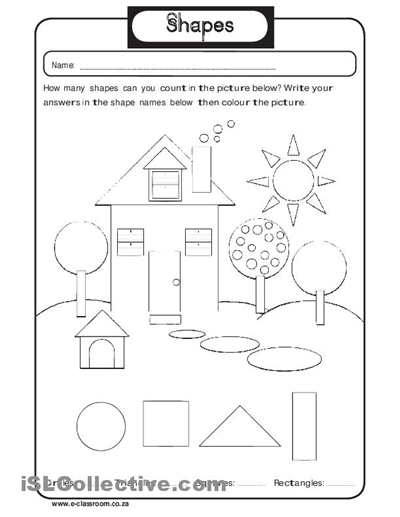 Geometric Shapes Worksheets Kindergarten Image