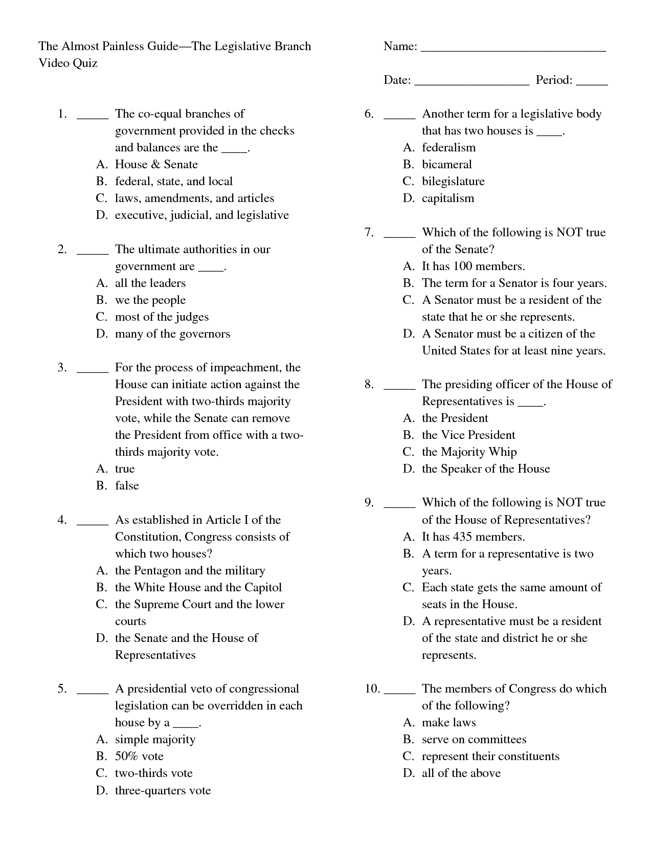types-of-government-worksheet-answers