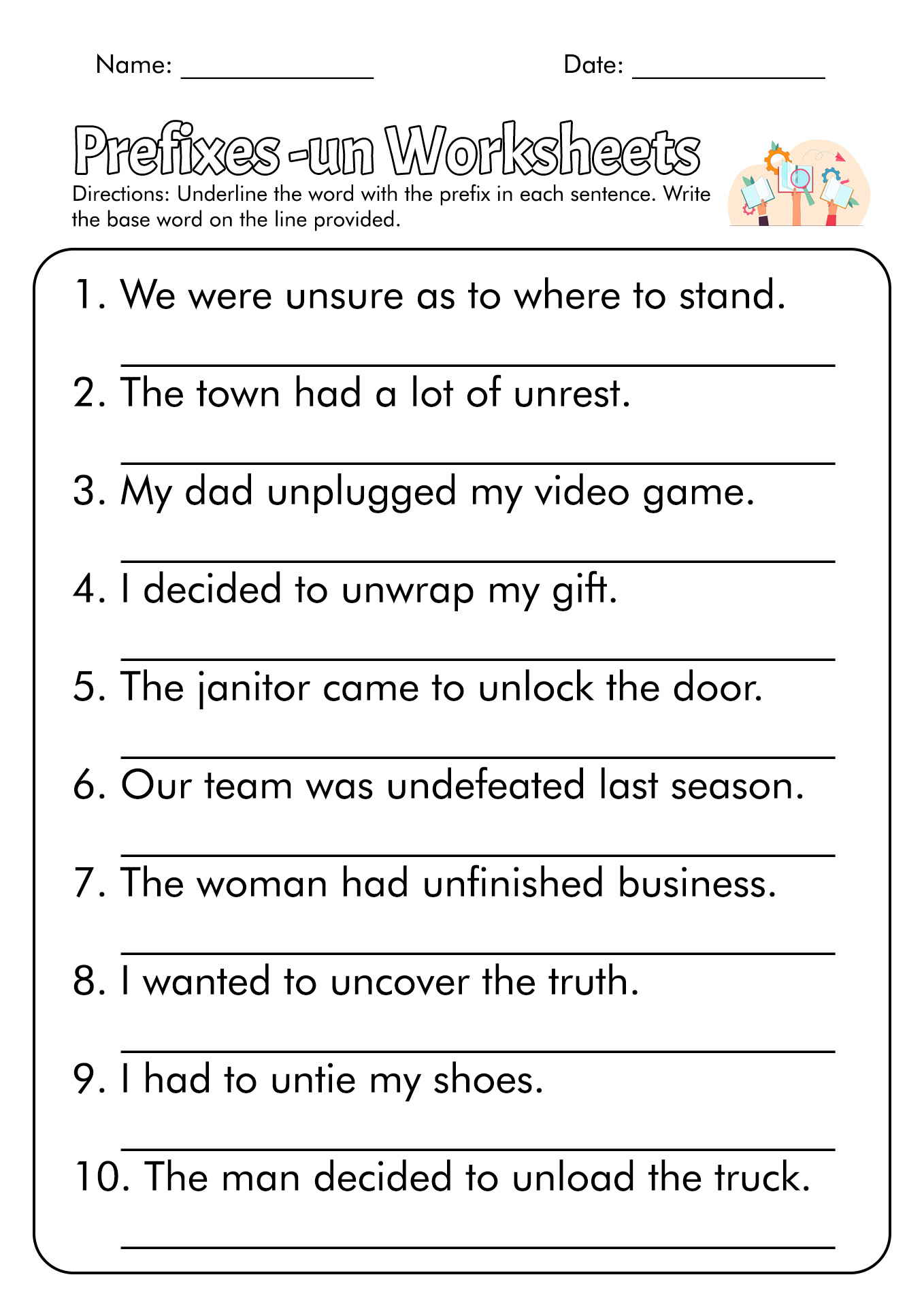 Prefix Suffix Worksheet 5th Grade