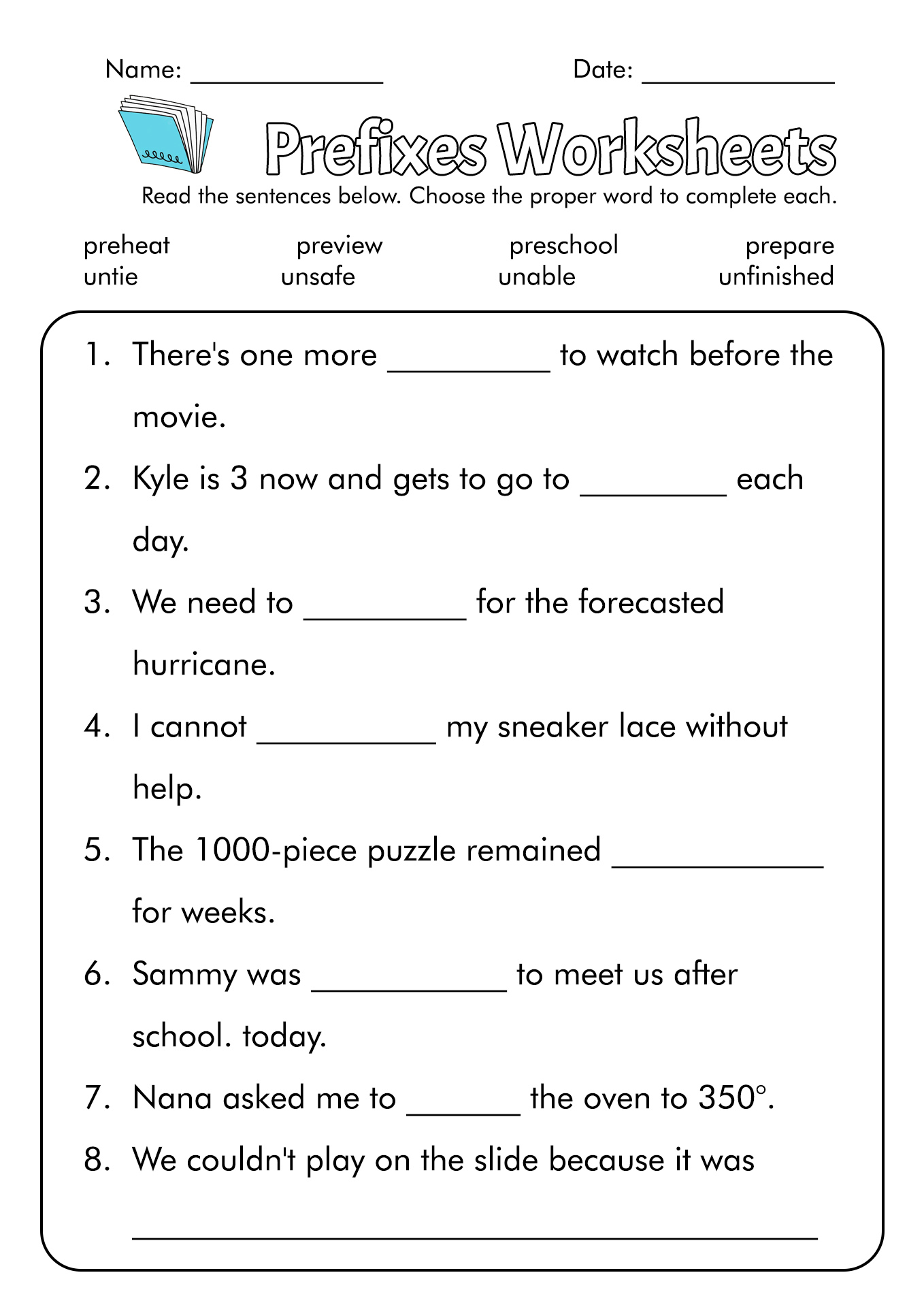 Prefix Worksheets 5th Grade