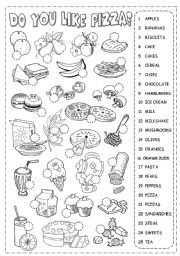 Printable Food Worksheets Image