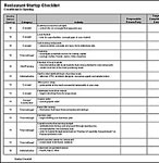 Restaurant Startup Checklist Image