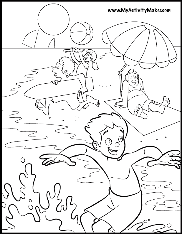 Summer Season Coloring Sheets 4