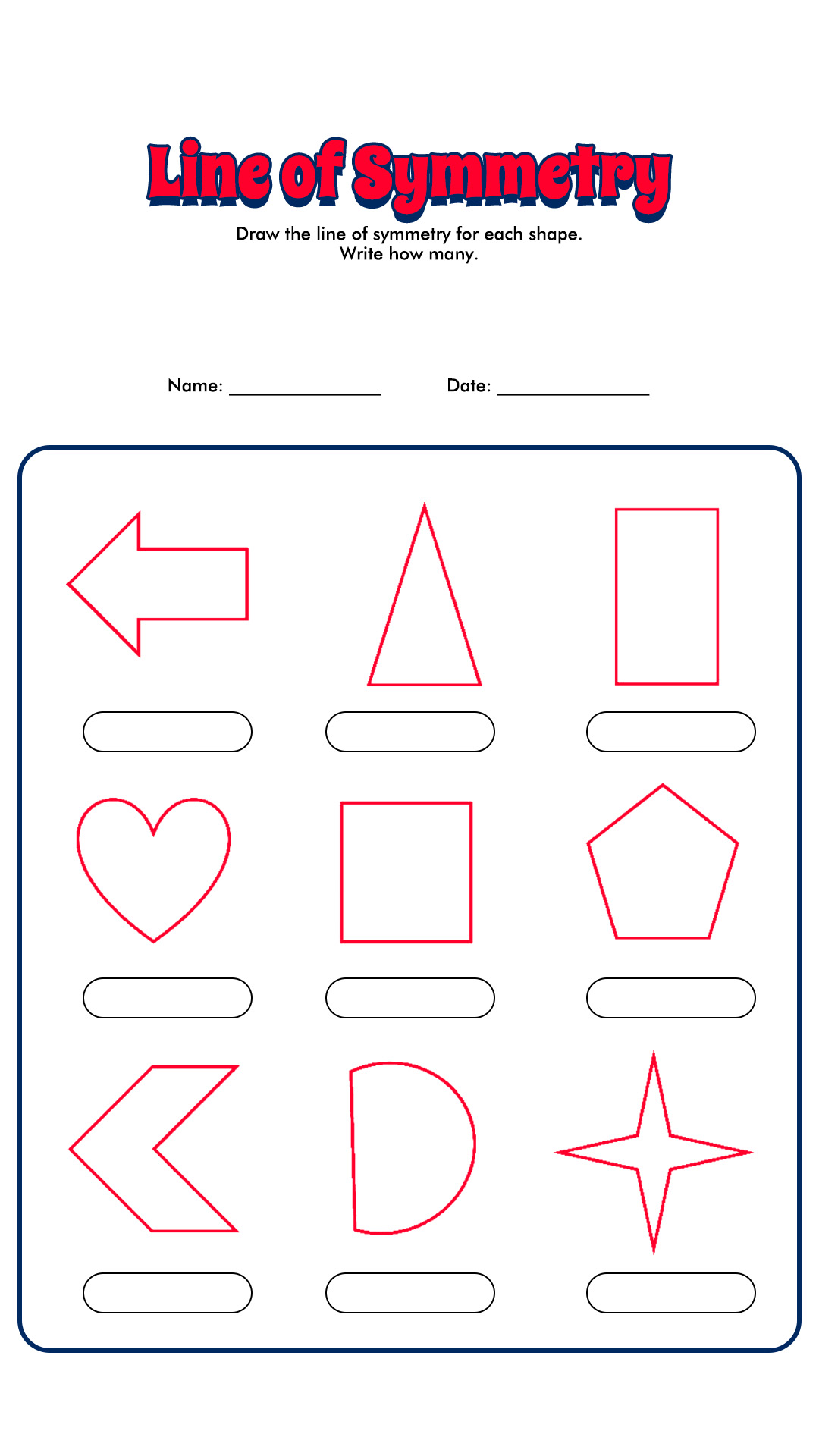 Symmetry Worksheets 4th Grade Image