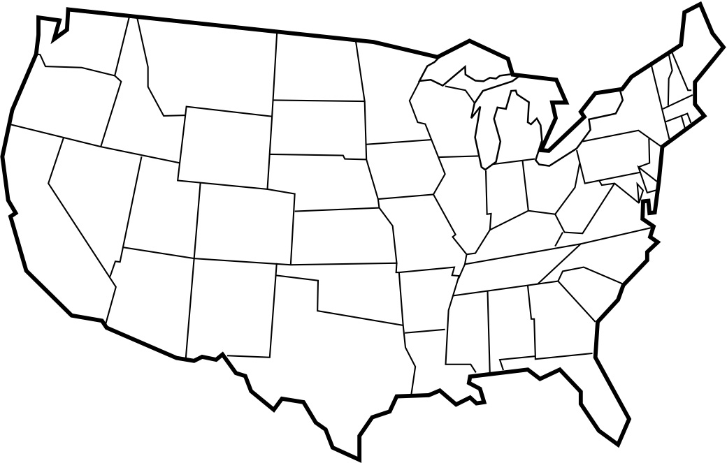 USA Blank Map United States Image