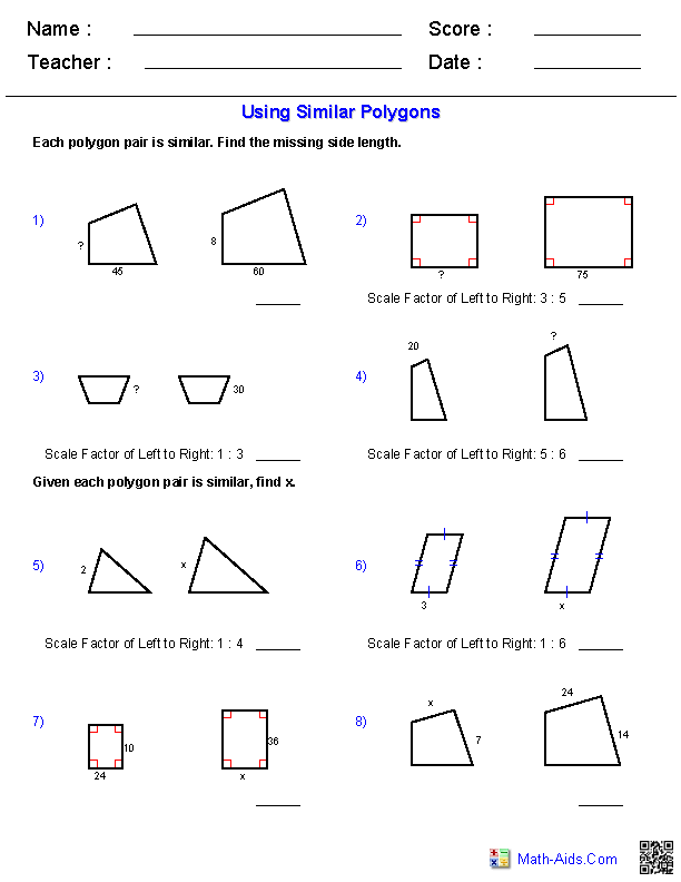 Polygons Worksheet Answers