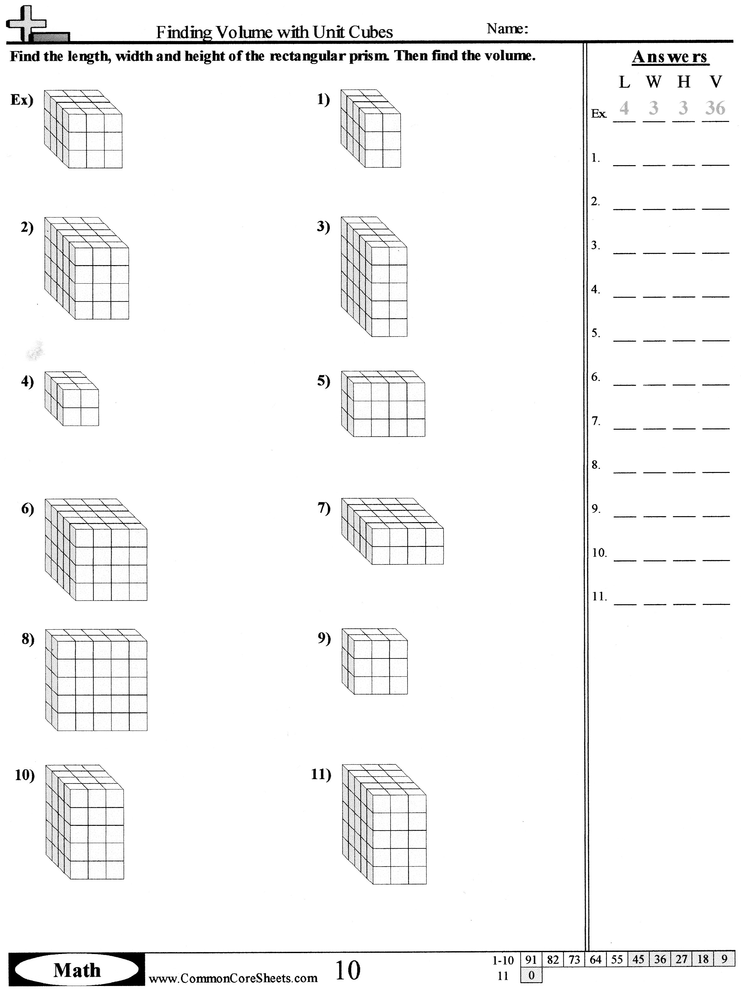 Volume Worksheets 5th Grade Math Image