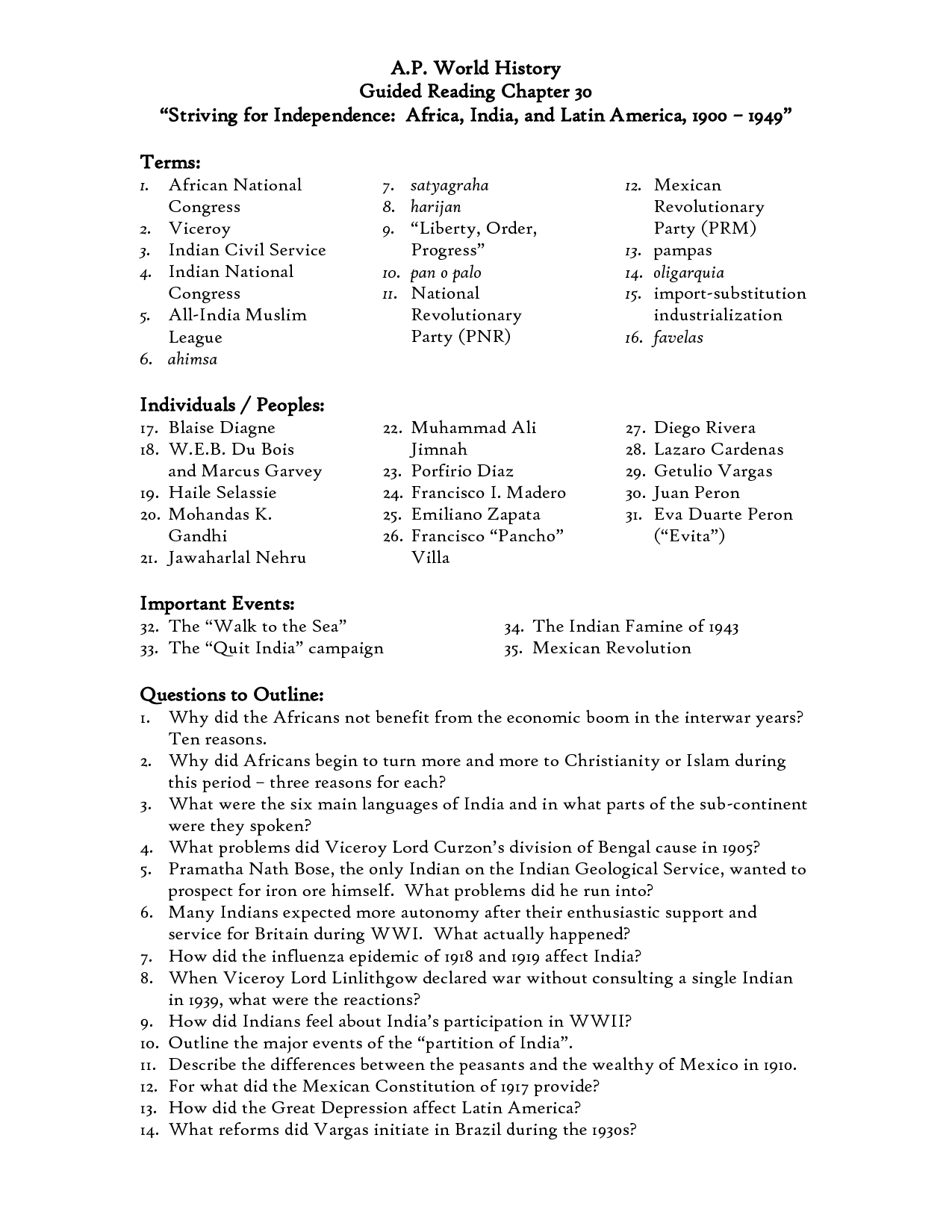 World History Chapter 11 Guided Reading Worksheets