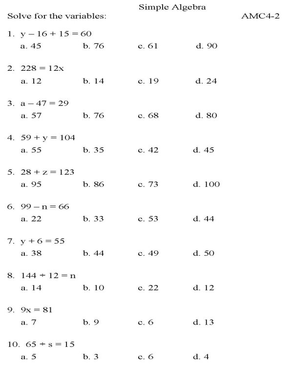 7 Best Images of GED Math Worksheets Printable - Free ...