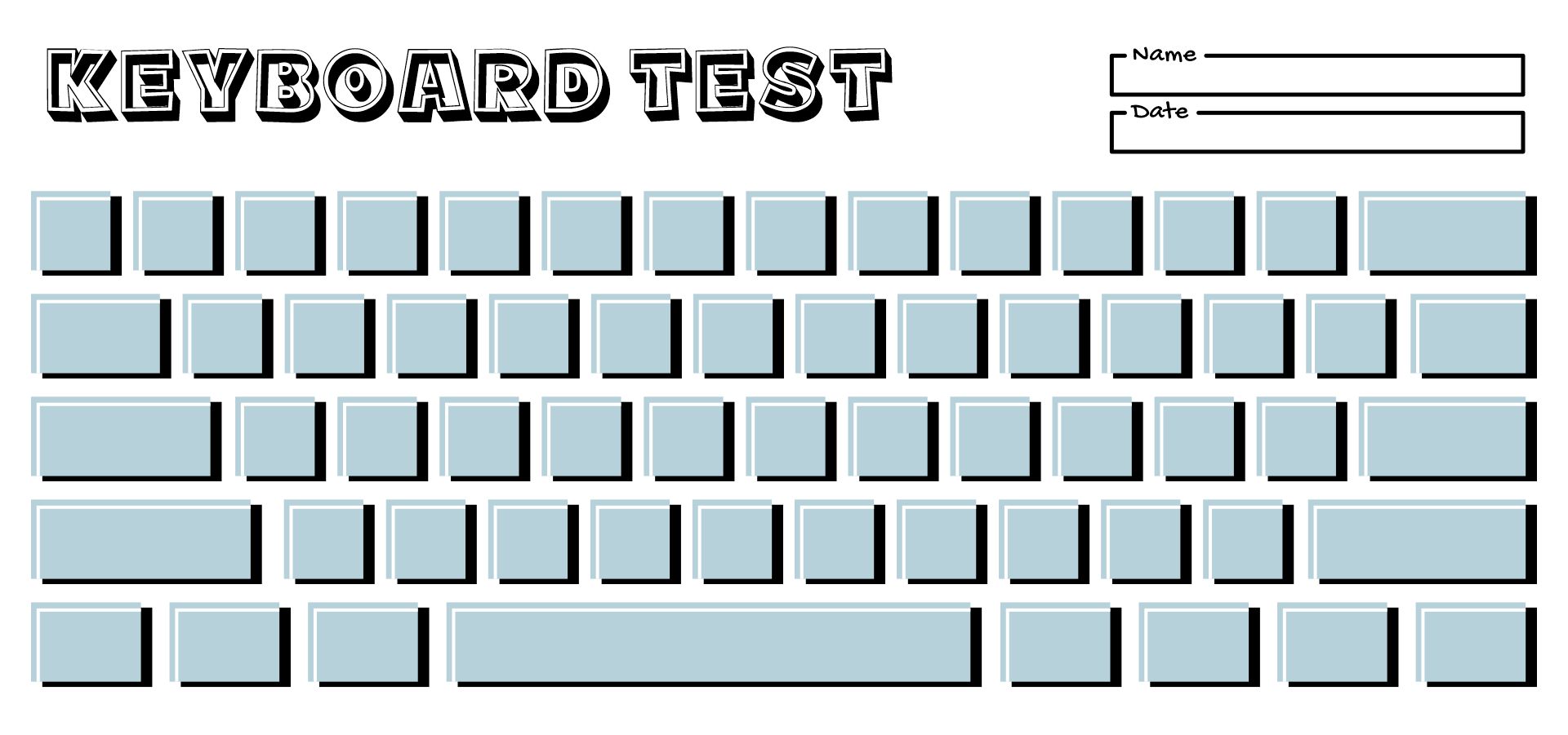 Blank Keyboard Test Image