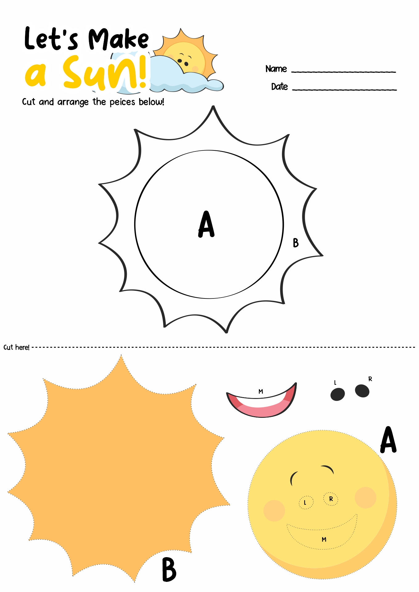Cut and Paste Activities Worksheets
