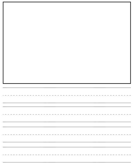 kindergarten writing paper with a drawing 86207 - Lined Paper For Kindergarten