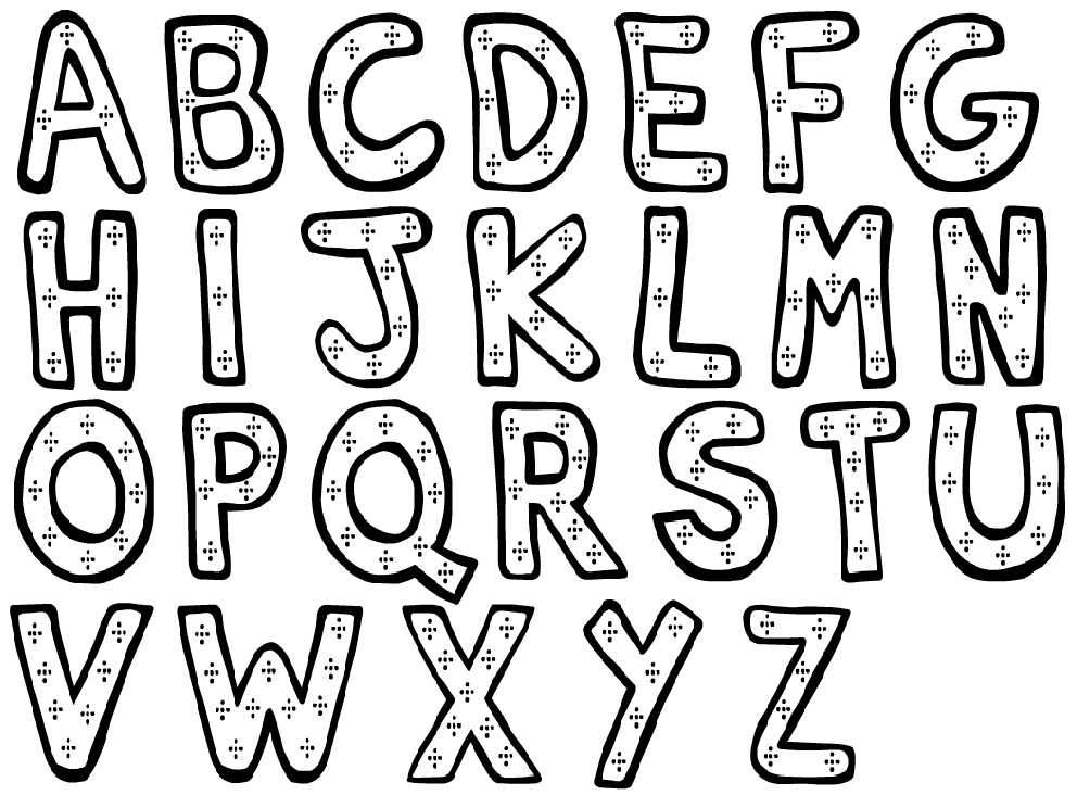 Letter Coloring Pages Alphabet AZ Image