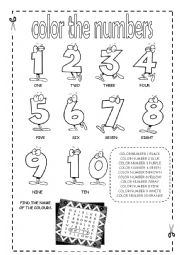 Numbers 1 10 Printable Worksheet Image
