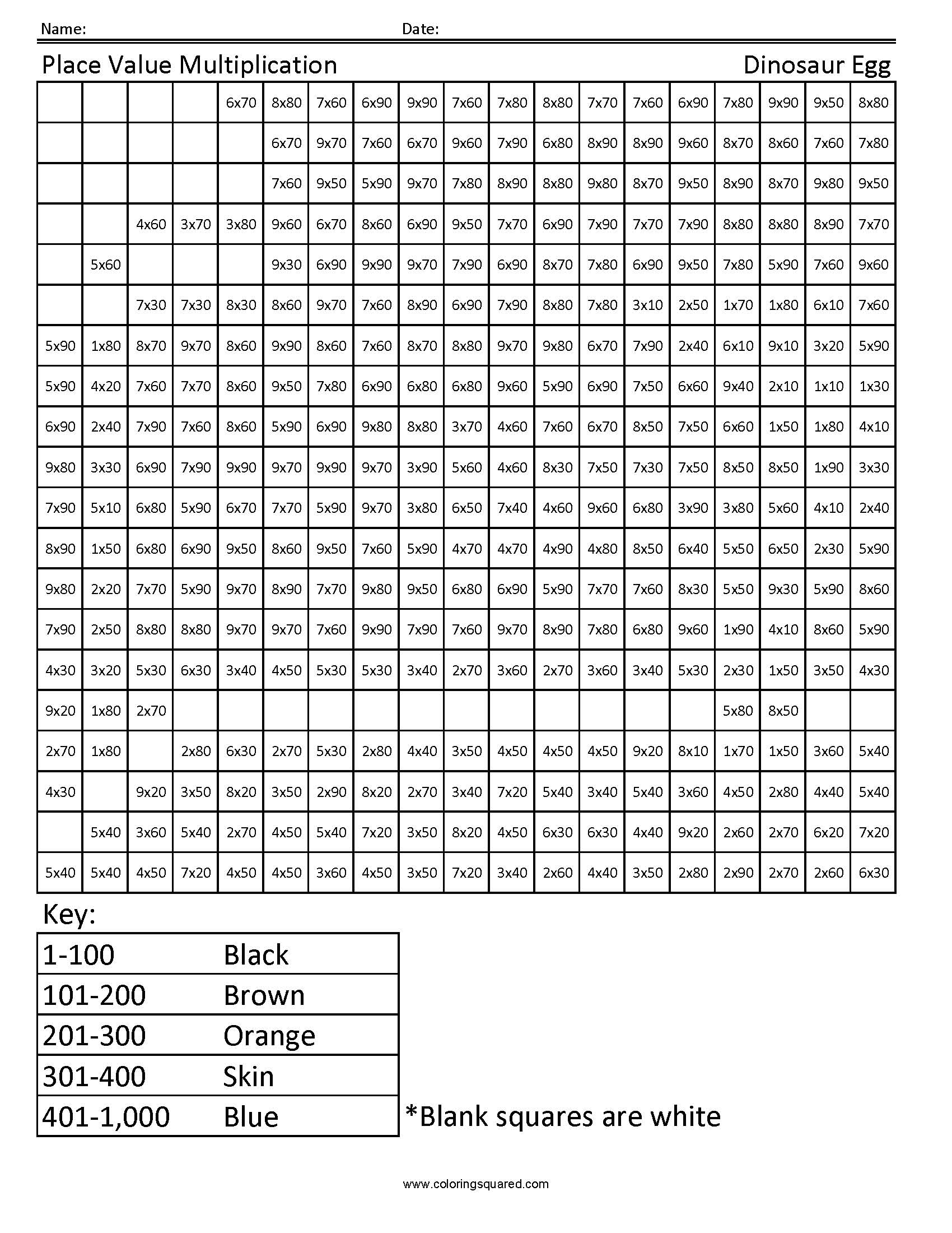 Place Value 3rd Grade Math Worksheets Image
