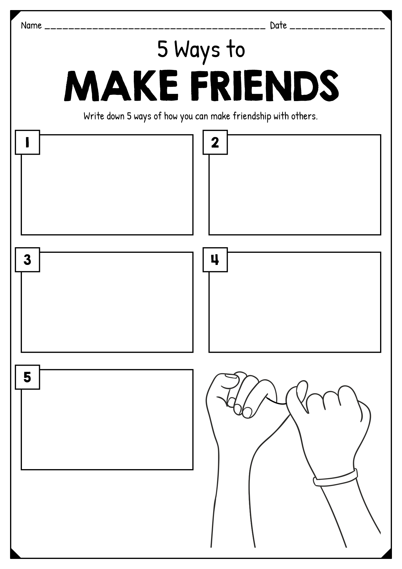 16 Printable Friendship Worksheets Elementary / worksheeto.com