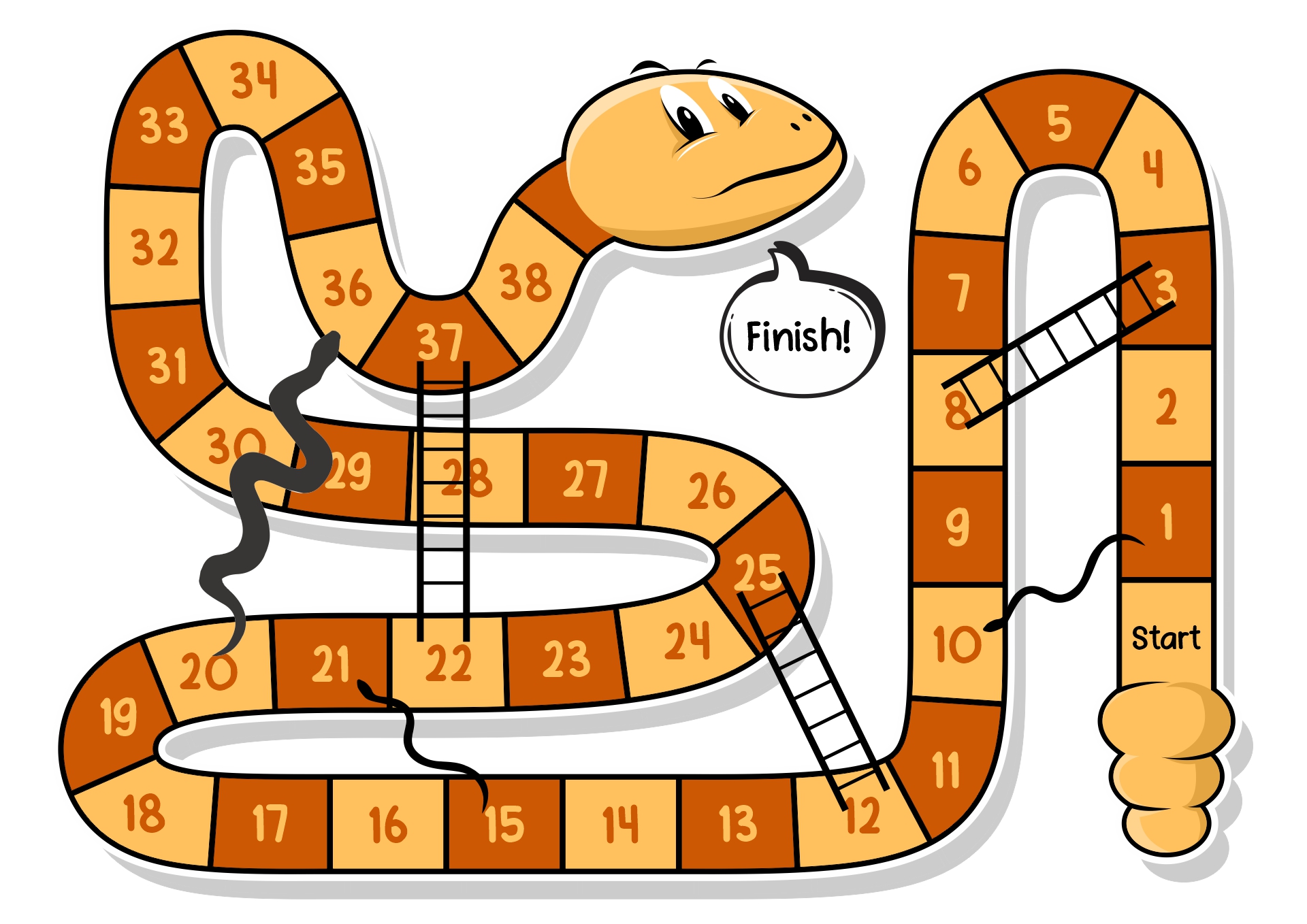 Snake Game Board Template Image