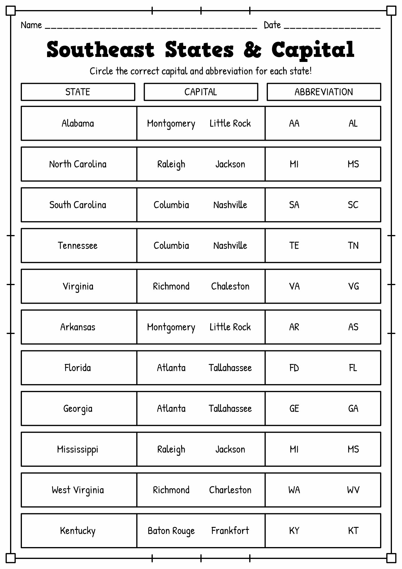 11 Midwest Region States And Capitals Worksheets Free Pdf At