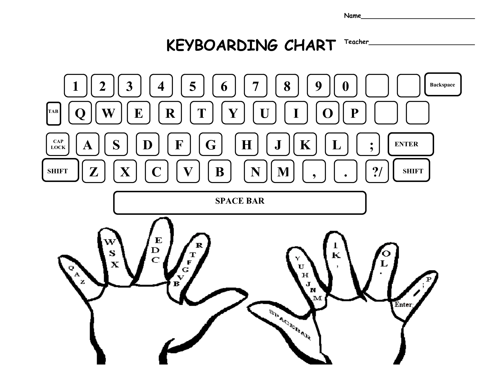 9 Color Keyboard Worksheet Worksheeto