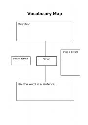 Vocabulary Word Map Worksheet Image