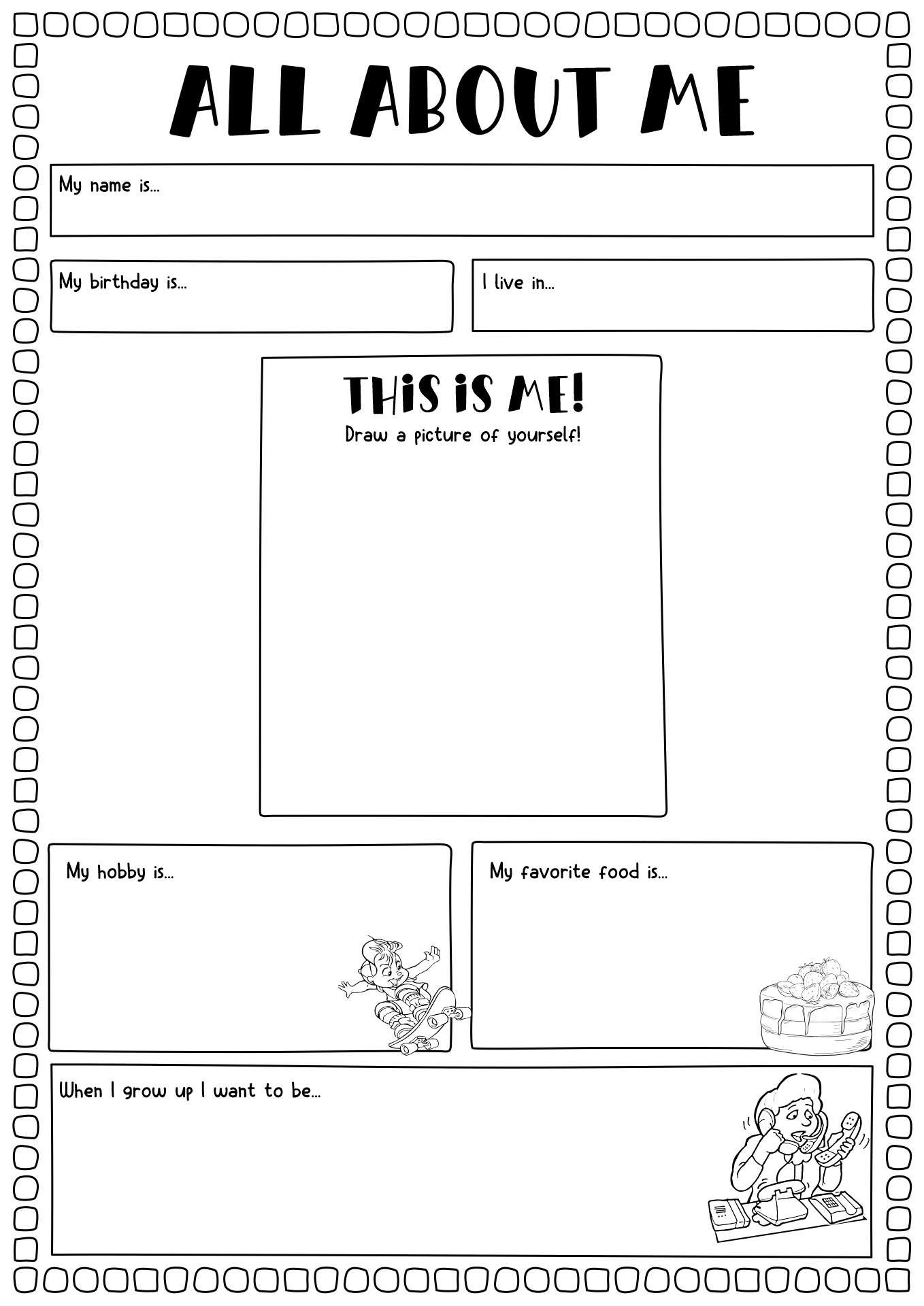 All About Me Second Grade Image