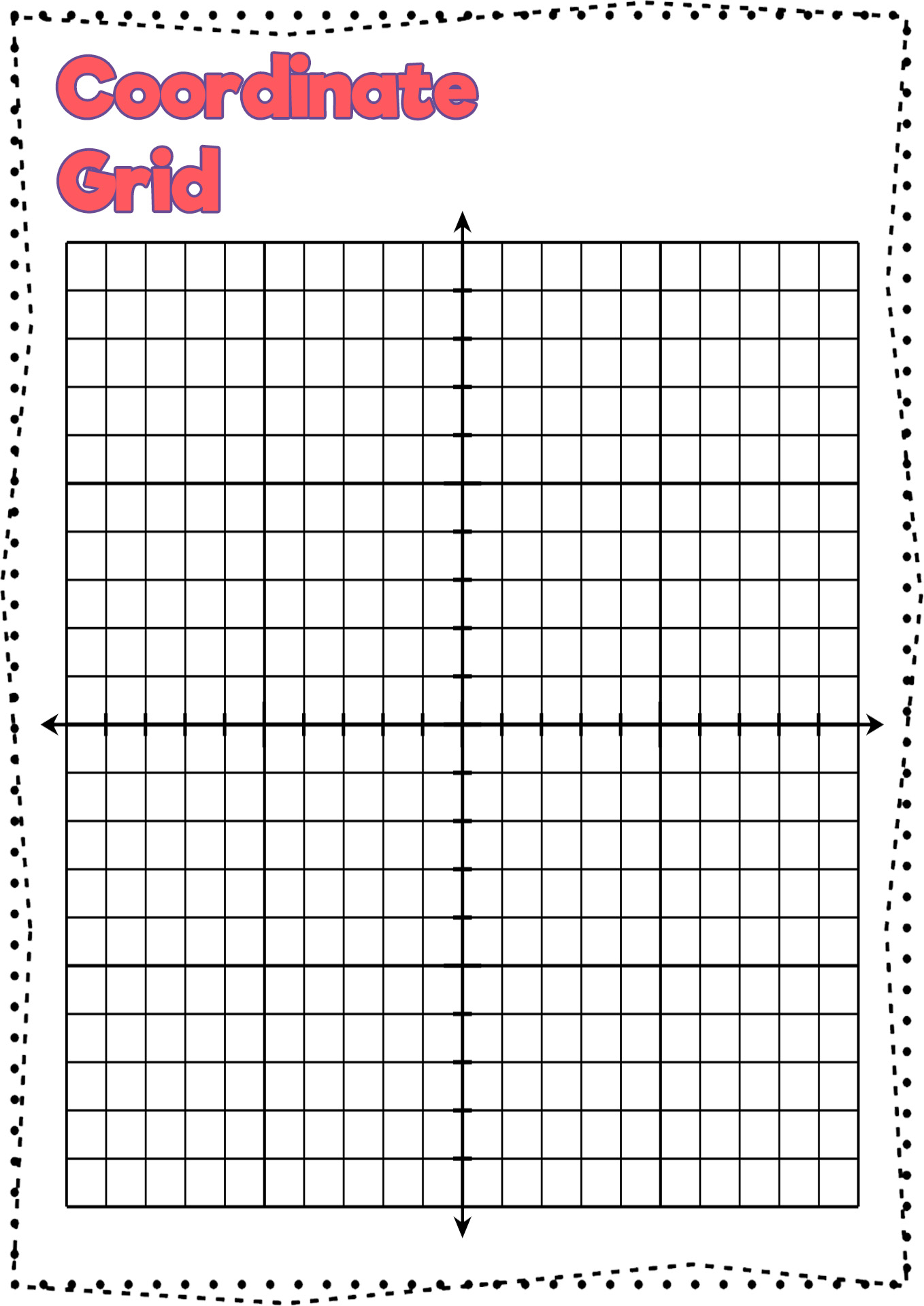 Coordinate Grid Paper Printable Image