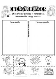 Energy Sources Worksheet