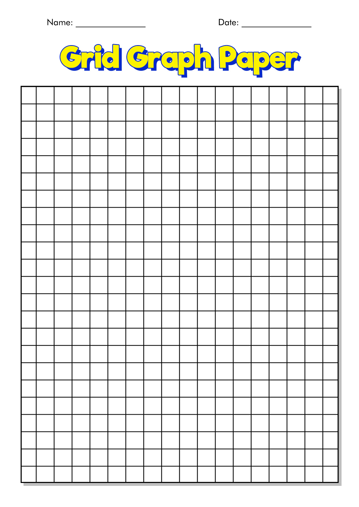 Free Printable Grid Graph Paper Image