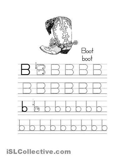 Free Printable Letter B Worksheet Kindergarten Image
