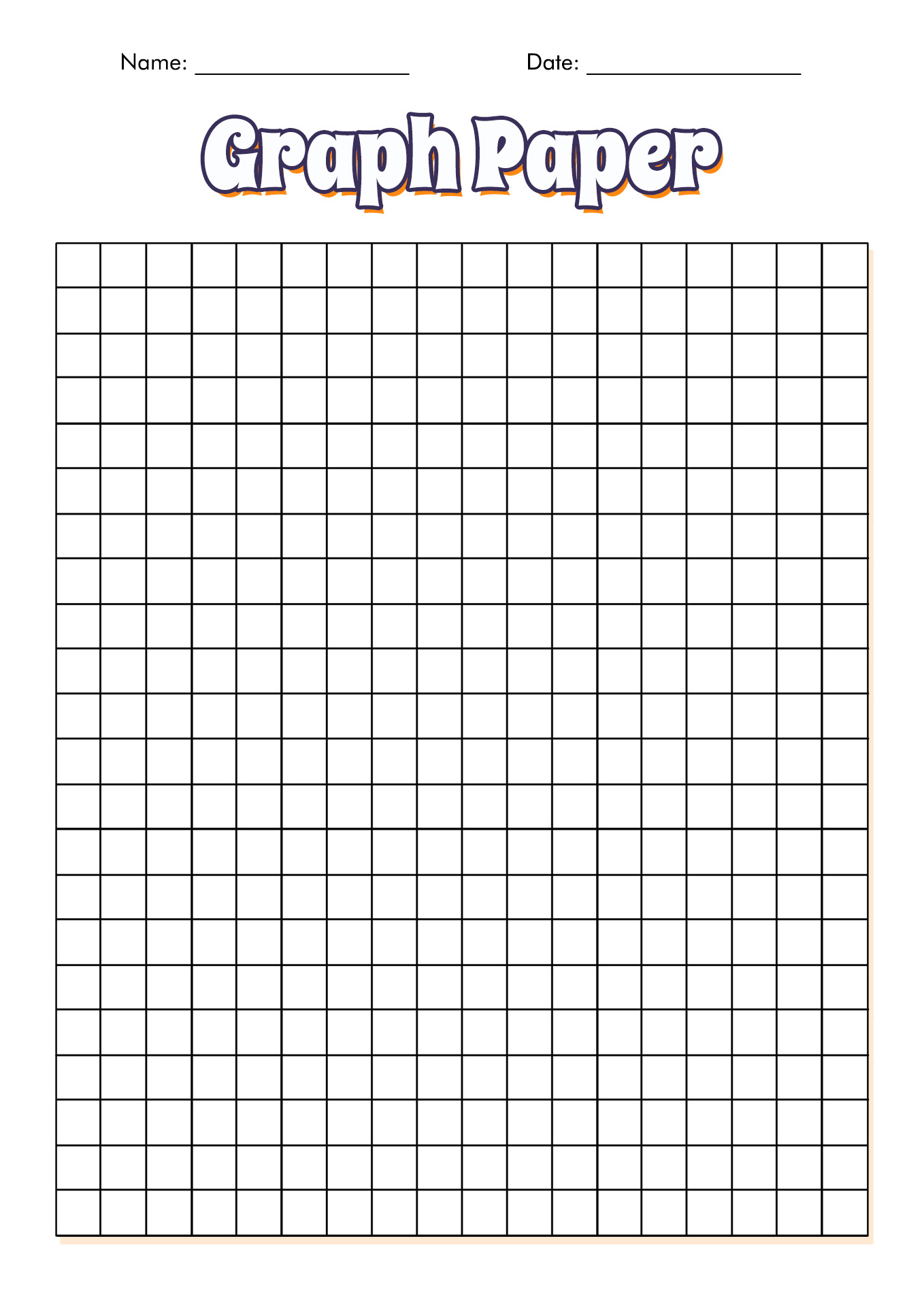 Free Printable Math Graph Paper Image