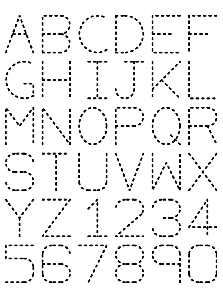 Free Printable Traceable Alphabet Letters Image