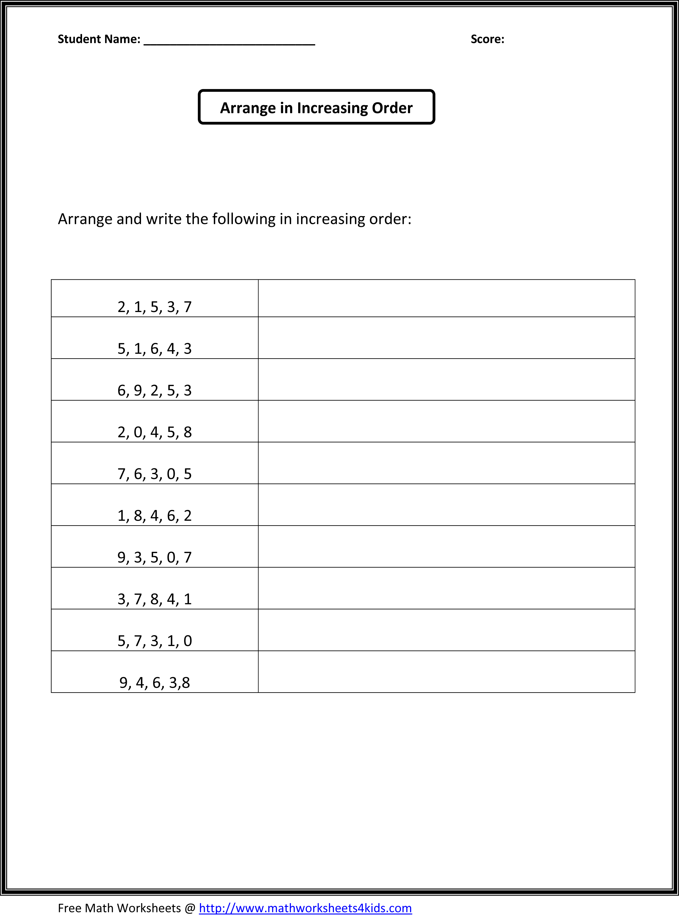 Grade 1 Math Worksheets Printable Image