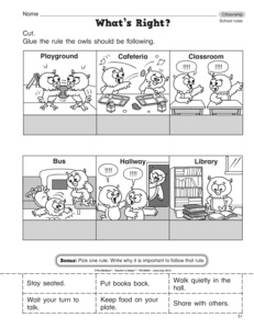 Kindergarten Worksheets Social Studies Rules Image