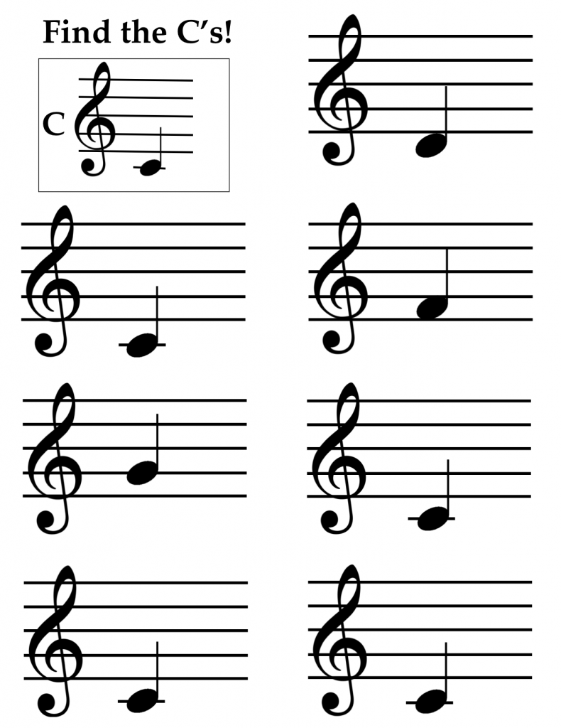 Music Notes On Piano for Kids Printable Image