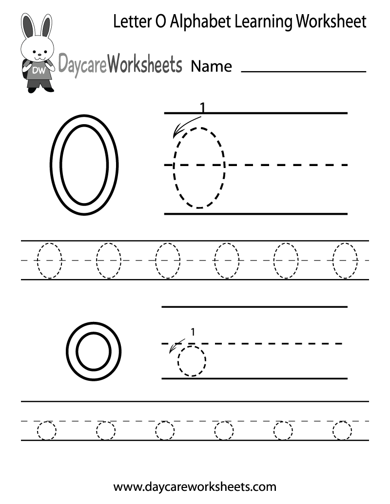 Preschool Letter O Printable Worksheet Image