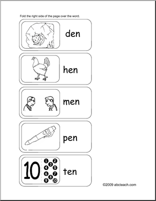 Word Family Flash Cards Image
