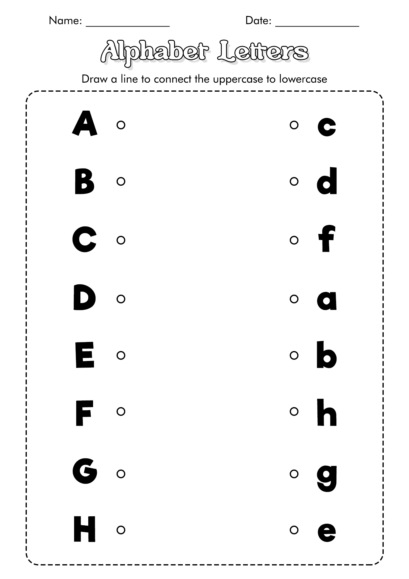 Free Printable Alphabet Recognition Worksheets Free Printable Worksheet