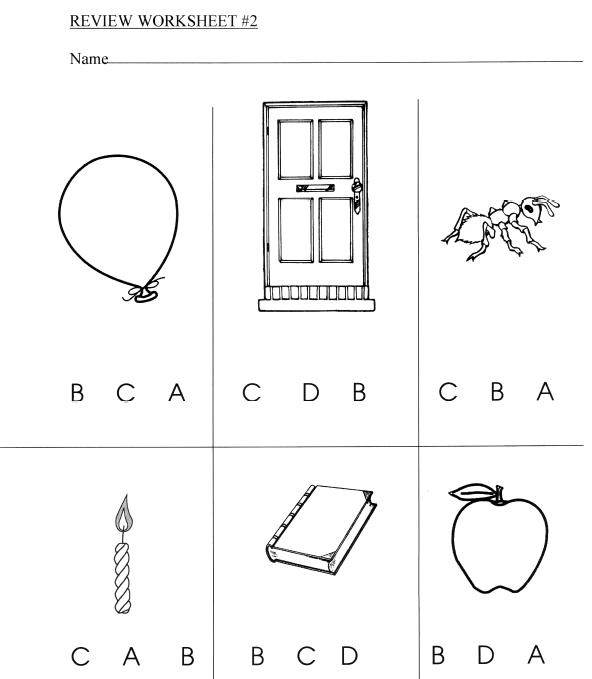 Alphabet Letter Review Worksheets