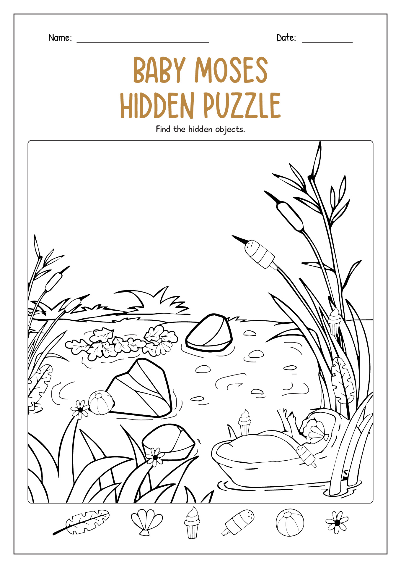 Baby Moses Hidden Puzzle