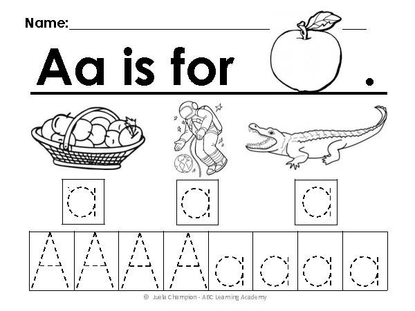 First Grade Alphabet Worksheets