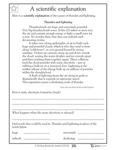 Fourth Grade Reading Worksheet Image