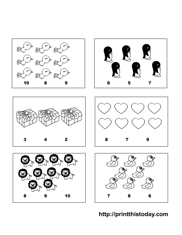 Matching Number 1-20 Worksheets Image