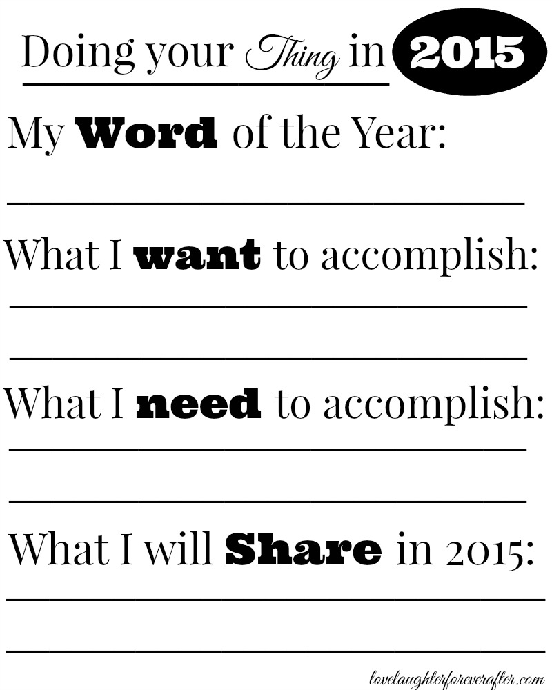 New Years Resolutions Worksheet Image