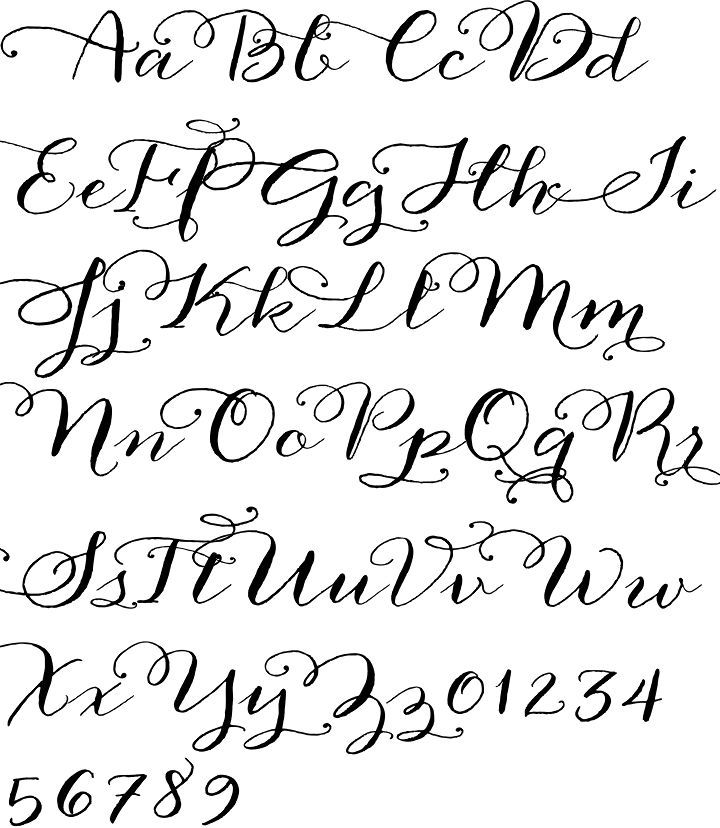 Printable Calligraphy Fonts Image