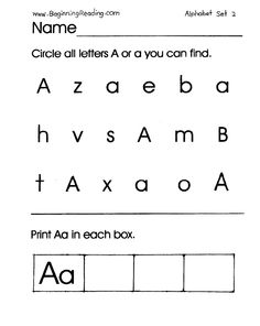 Printable Letter Recognition Worksheets